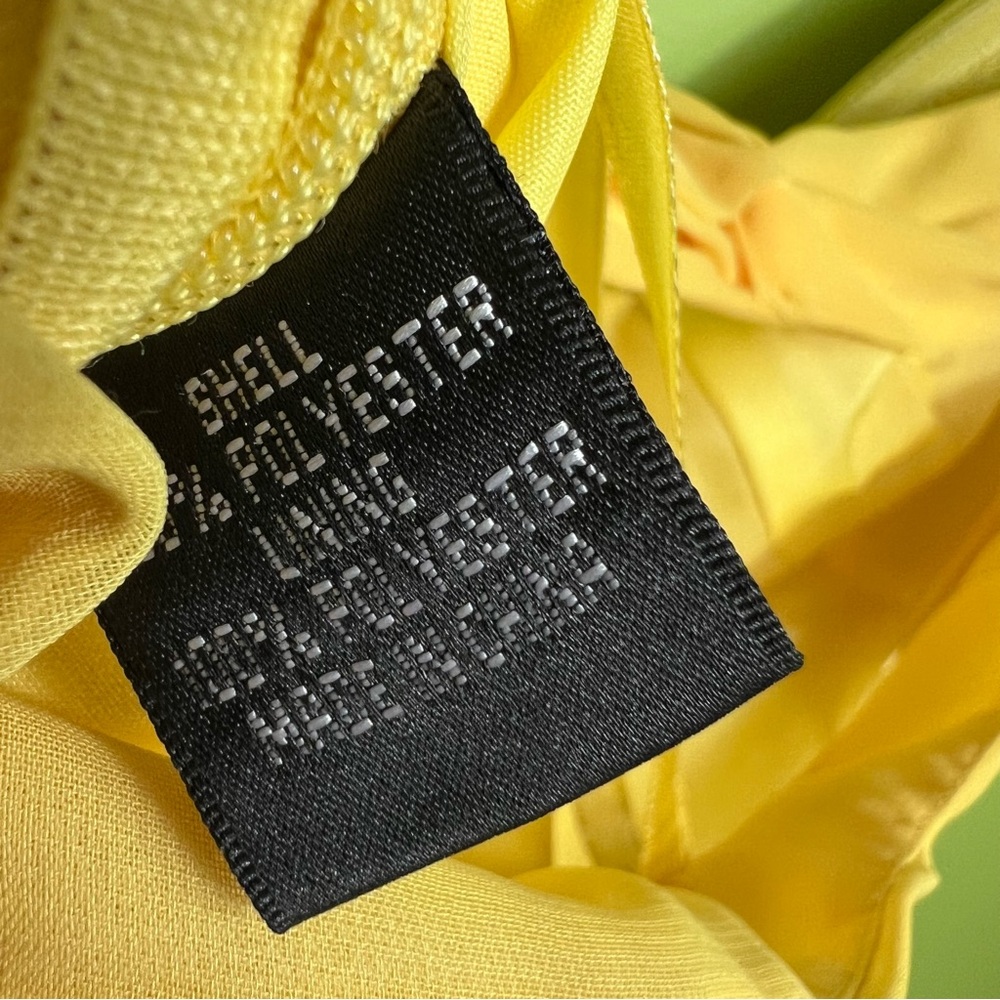 Strapless Yellow Ruffled Evening Gown - Picture 7 of 7